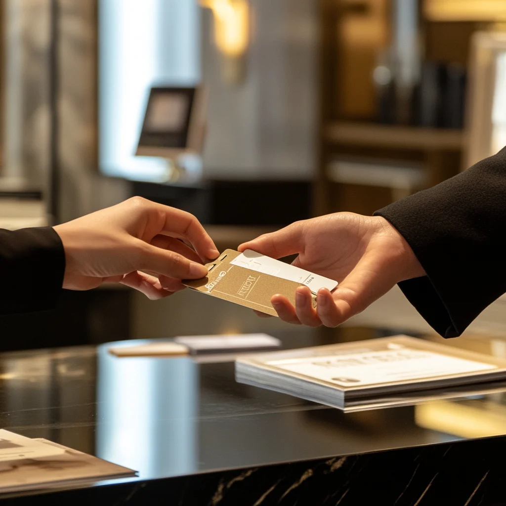 Keycard for self check-in at Villa Almada