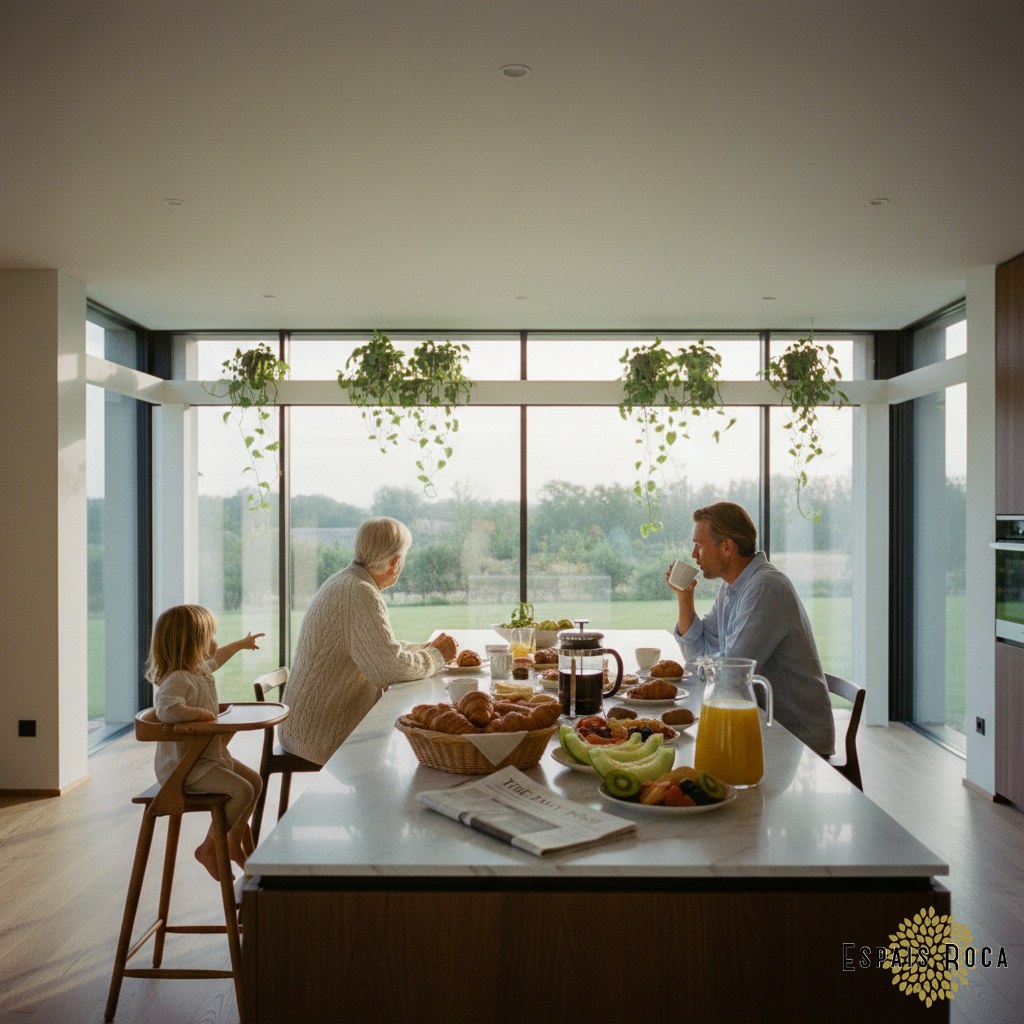 Multigenerational breakfast at Villa Almada Porto